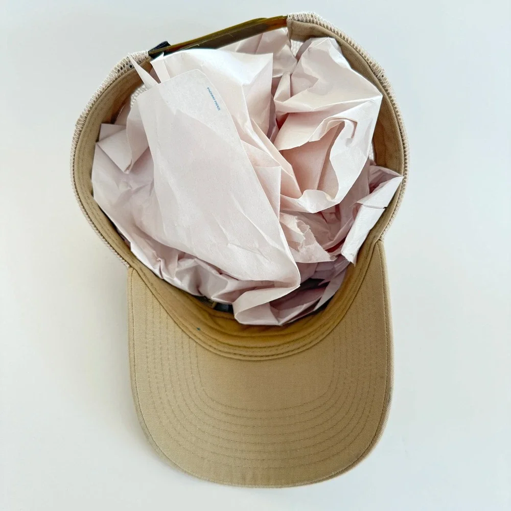Patagonia 1973 Logo Trucker Hat Brown Tan Mesh Snapback Cap One‎ Size Adult